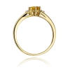 Złoty pierścionek zaręczynowy z Cytrynem 0,50ct i Diamentami próby 585